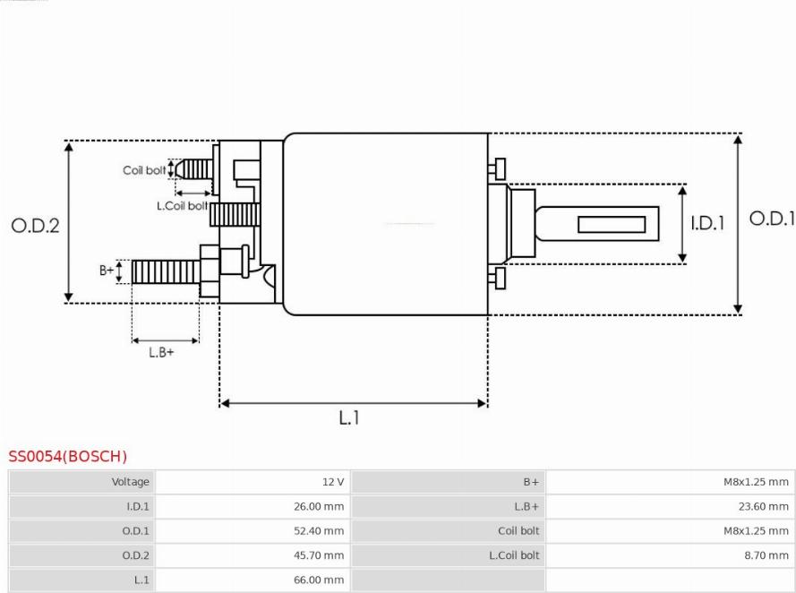 AS-PL SS0054(BOSCH) - Contacteur, démarreur cwaw.fr