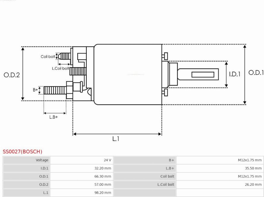 AS-PL SS0027(BOSCH) - Contacteur, démarreur cwaw.fr