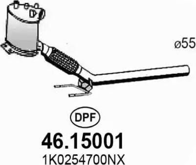 ASSO 4615001 - Filtre à particules / à suie, échappement cwaw.fr