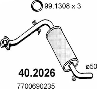 ASSO 40.2026 - Silencieux avant cwaw.fr