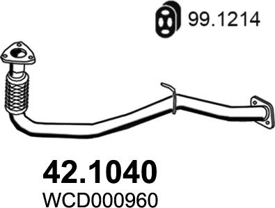 ASSO 42.1040 - Tuyau d'échappement cwaw.fr