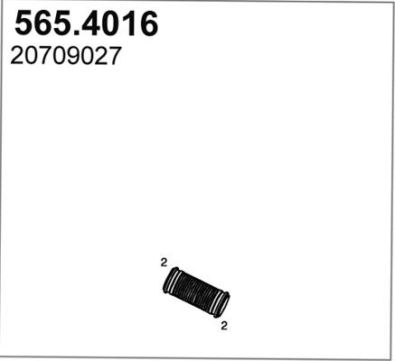 ASSO 565.4016 - Tuyau flexible, échappement cwaw.fr