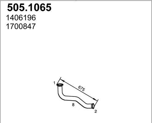 ASSO 505.1065 - Tuyau d'échappement cwaw.fr