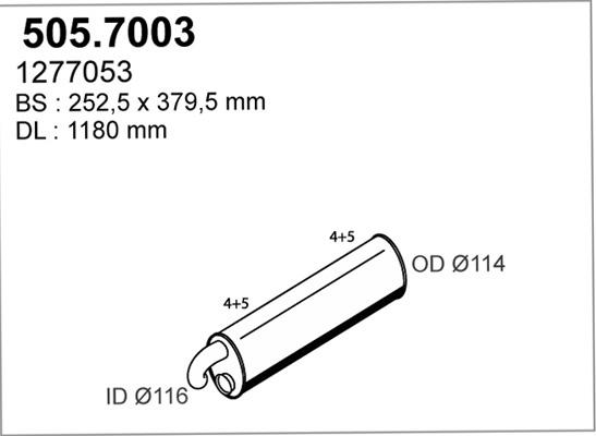 ASSO 505.7003 - Pot de détente / silencieux arrière cwaw.fr