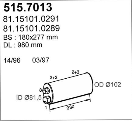 ASSO 515.7013 - Pot de détente / silencieux arrière cwaw.fr