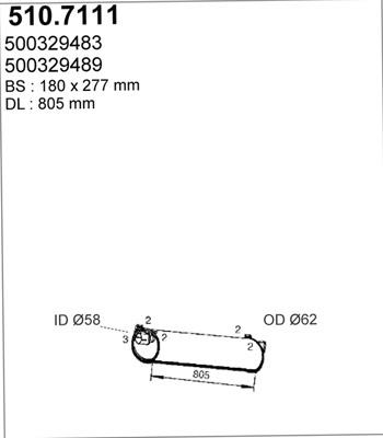 ASSO 510.7111 - Silencieux arrière cwaw.fr