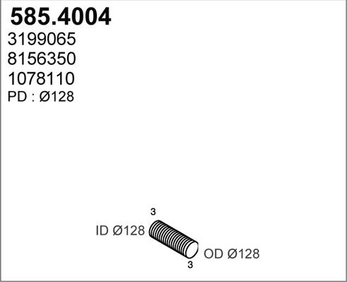 ASSO 585.4004 - Tuyau flexible, échappement cwaw.fr