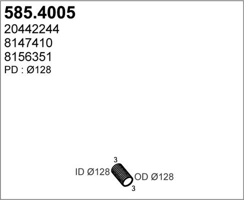 ASSO 585.4005 - Tuyau flexible, échappement cwaw.fr