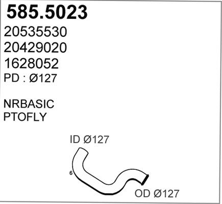 ASSO 585.5023 - Tuyau d'échappement cwaw.fr