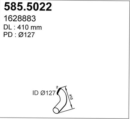 ASSO 585.5022 - Tuyau d'échappement cwaw.fr