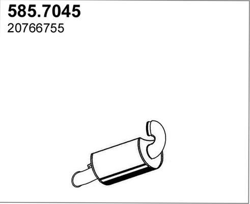 ASSO 585.7045 - Pot de détente / silencieux arrière cwaw.fr