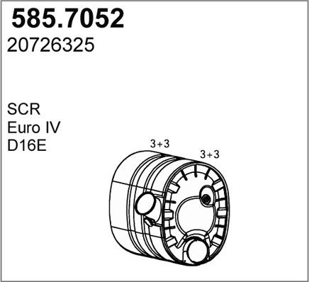 ASSO 585.7052 - Pot de détente / silencieux arrière cwaw.fr