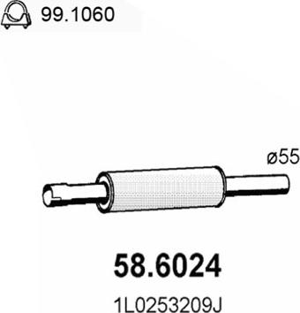 ASSO 58.6024 - Silencieux central cwaw.fr