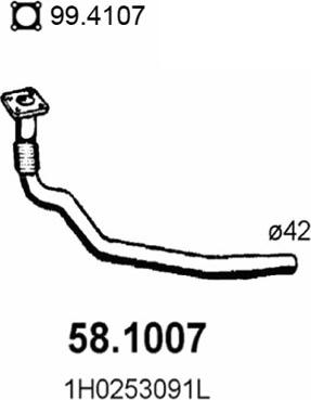 ASSO 58.1007 - Tuyau d'échappement cwaw.fr