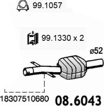 ASSO 08.6043 - Silencieux central cwaw.fr