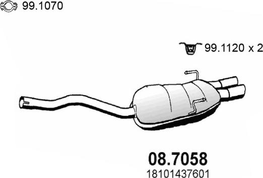 ASSO 08.7058 - Silencieux arrière cwaw.fr