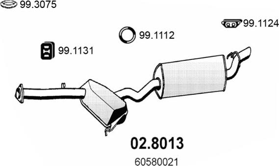 ASSO 02.8013 - Pot de détente / silencieux arrière cwaw.fr