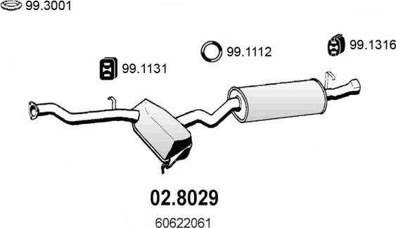 ASSO 02.8029 - Pot de détente / silencieux arrière cwaw.fr