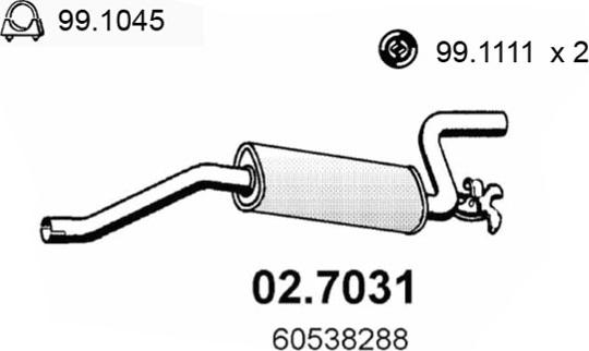 ASSO 02.7031 - Silencieux arrière cwaw.fr