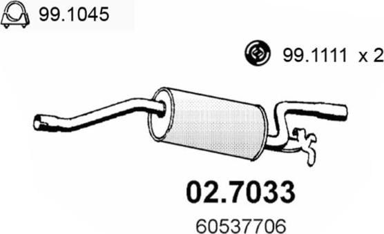 ASSO 02.7033 - Silencieux arrière cwaw.fr