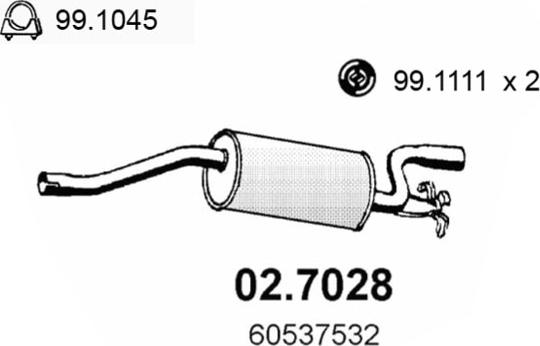 ASSO 02.7028 - Silencieux arrière cwaw.fr