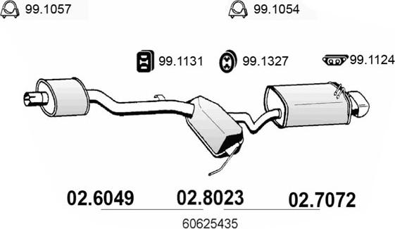 ASSO 02.8023 - Pot de détente / silencieux arrière cwaw.fr