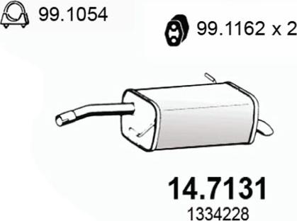 ASSO 14.7131 - Silencieux arrière cwaw.fr