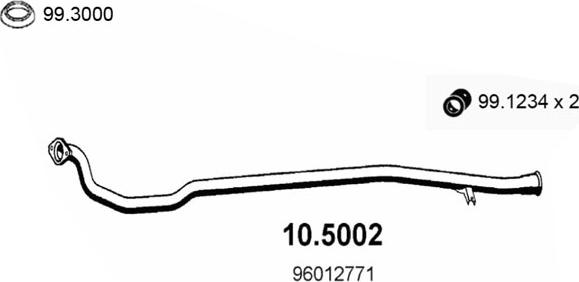 ASSO 10.5002 - Tuyau d'échappement cwaw.fr