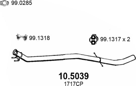 ASSO 10.5039 - Tuyau d'échappement cwaw.fr