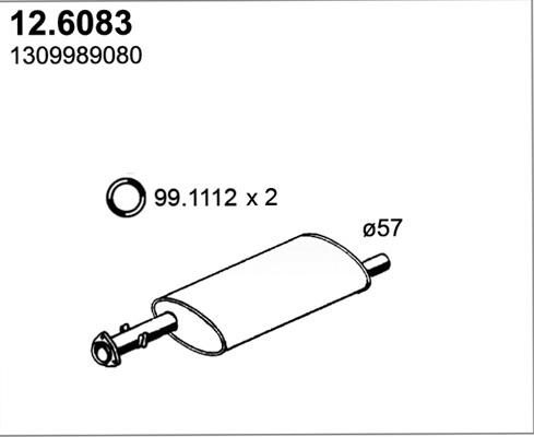 ASSO 12.6083 - Silencieux central cwaw.fr