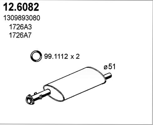 ASSO 12.6082 - Silencieux central cwaw.fr