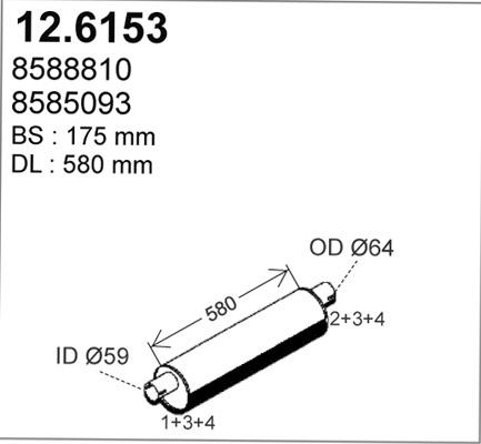 ASSO 12.6153 - Silencieux central cwaw.fr