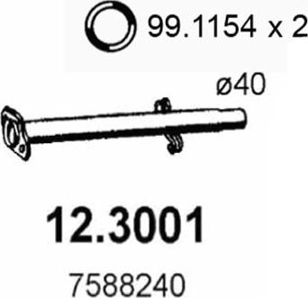 ASSO 12.3001 - Tuyau d'échappement cwaw.fr