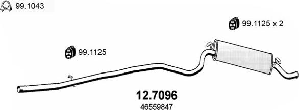 ASSO 12.7096 - Silencieux arrière cwaw.fr