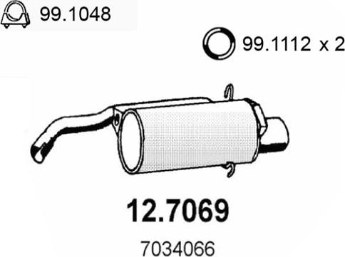 ASSO 12.7069 - Silencieux arrière cwaw.fr