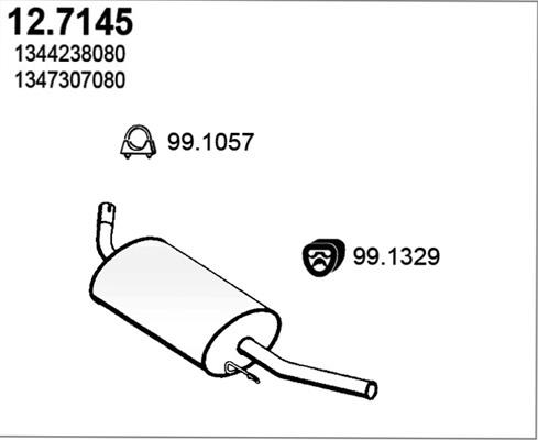 ASSO 12.7145 - Silencieux arrière cwaw.fr