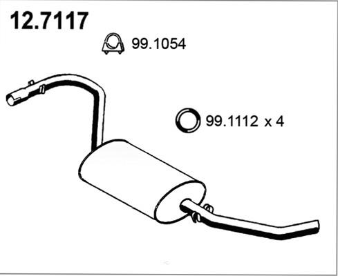 ASSO 12.7117 - Silencieux arrière cwaw.fr