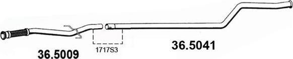 ASSO 36.5041 - Tuyau d'échappement cwaw.fr