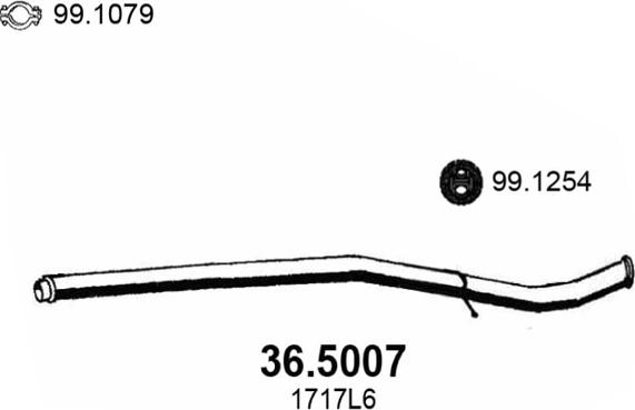 ASSO 36.5007 - Tuyau d'échappement cwaw.fr