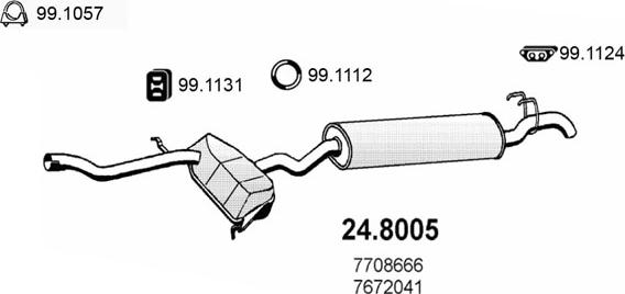 ASSO 24.8005 - Pot de détente / silencieux arrière cwaw.fr