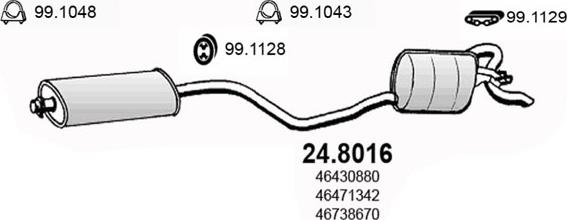 ASSO 24.8016 - Pot de détente / silencieux arrière cwaw.fr