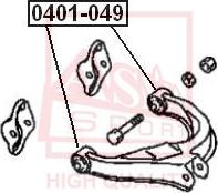 ASVA 0401-049 - Suspension, bras de liaison cwaw.fr