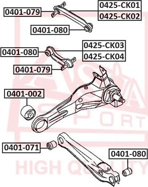 ASVA 0401-071 - Suspension, bras de liaison cwaw.fr