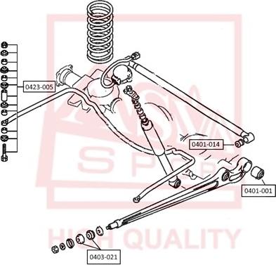 ASVA 0423-005 - Entretoise / tige, stabilisateur cwaw.fr