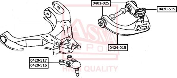 ASVA 0420-516 - Rotule de suspension cwaw.fr