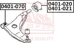 ASVA 0401-020 - Suspension, bras de liaison cwaw.fr