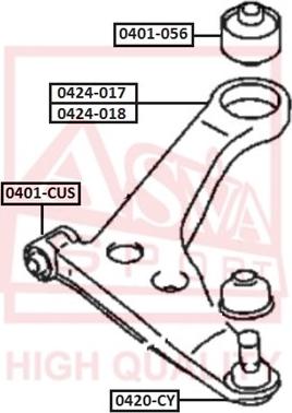 ASVA 0401-CUS - Suspension, bras de liaison cwaw.fr