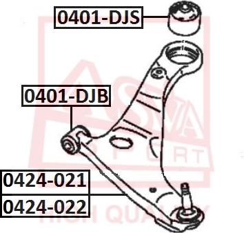 ASVA 0424-021 - Bras de liaison, suspension de roue cwaw.fr