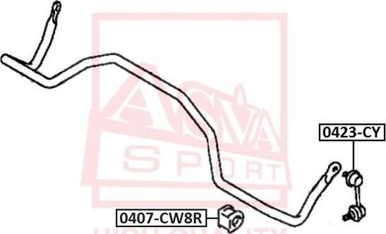 ASVA 0423-CY - Entretoise / tige, stabilisateur cwaw.fr