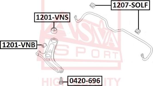 ASVA 0420-696 - Rotule de suspension cwaw.fr